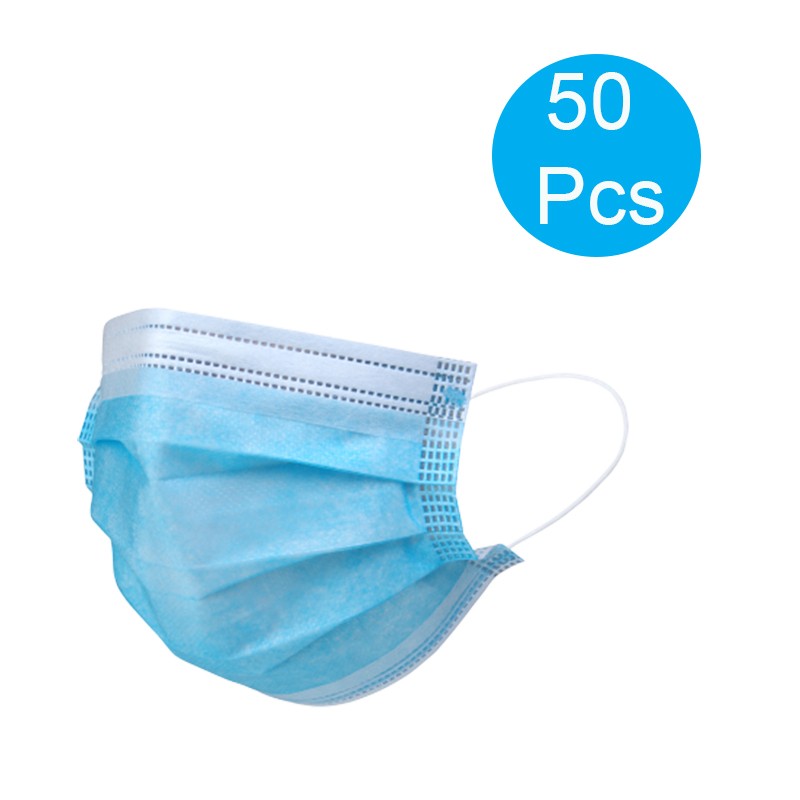 Masque de Protection Chirurgicale - Cache-Nez Jetable 50 Pièces